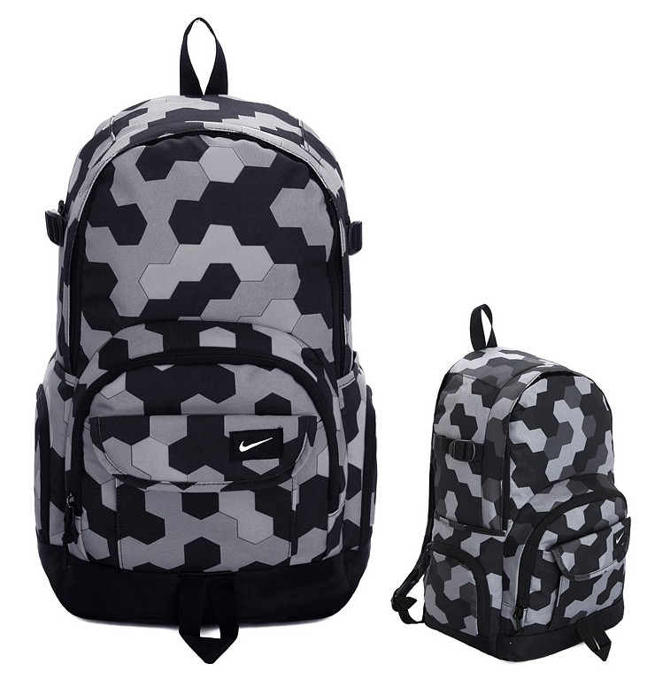 Classic Nike Diamond-Ball Print Backpack Black Grey